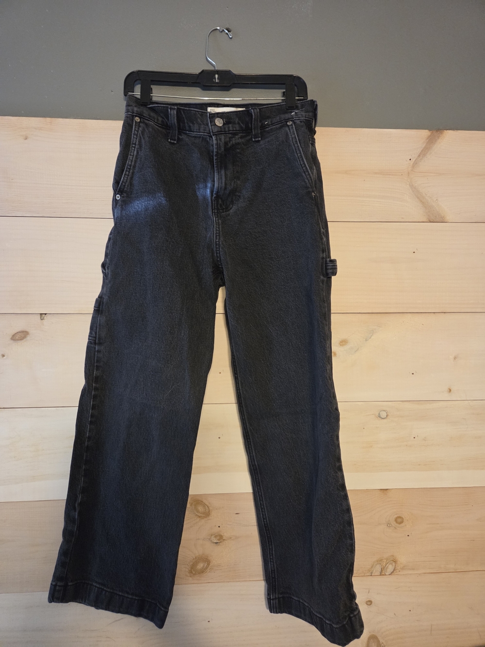 Hollister Black Super Baggy Carpenter Jeans